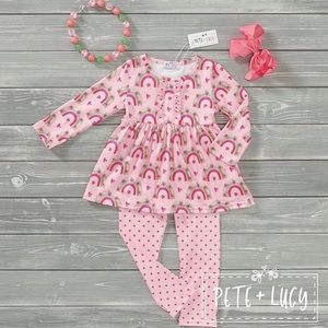 NWT Pete+Lucy Pant Sets Strawberry Rainbows